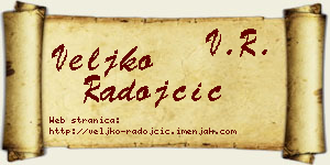 Veljko Radojčić vizit kartica